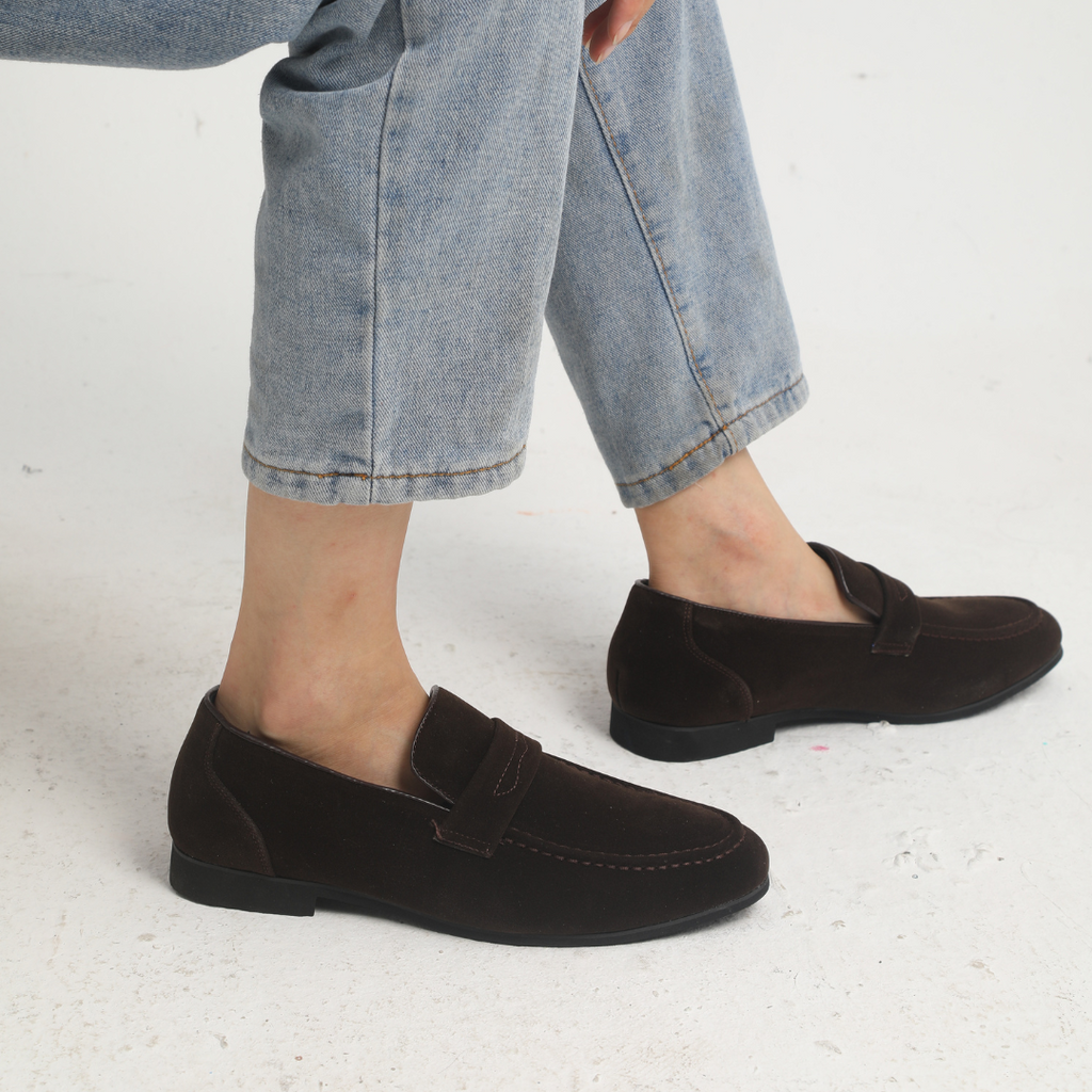 Men's Smart Suede Penny Loafers