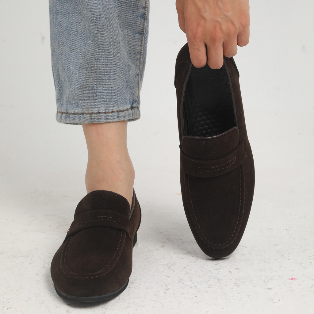 Men's Smart Suede Penny Loafers