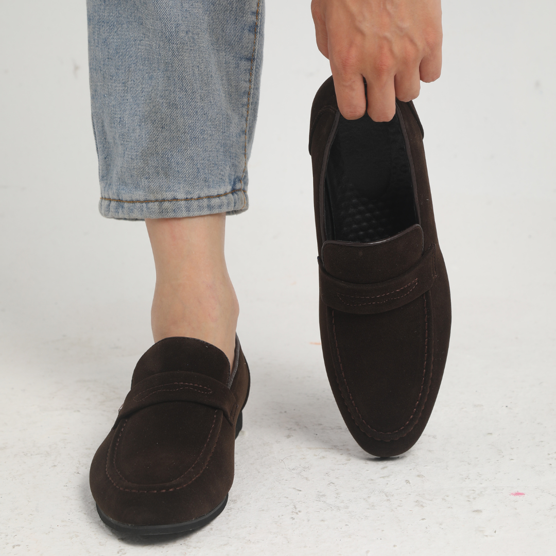 Men's Smart Suede Penny Loafers