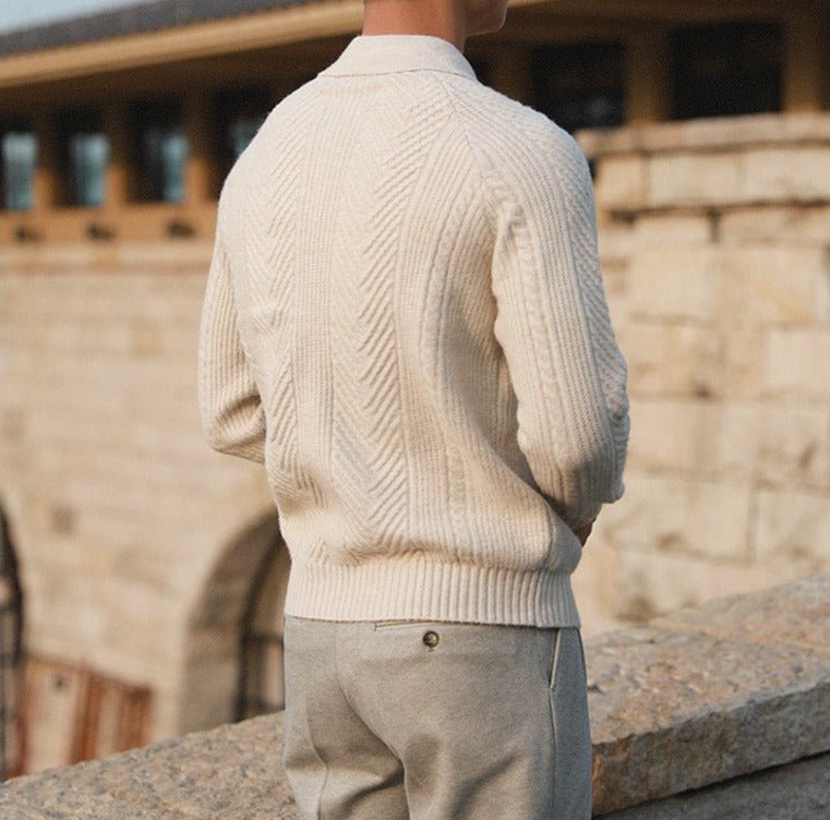 Men's Textured Knit Jumper