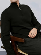 Men's High Neck Half Zip Jumper