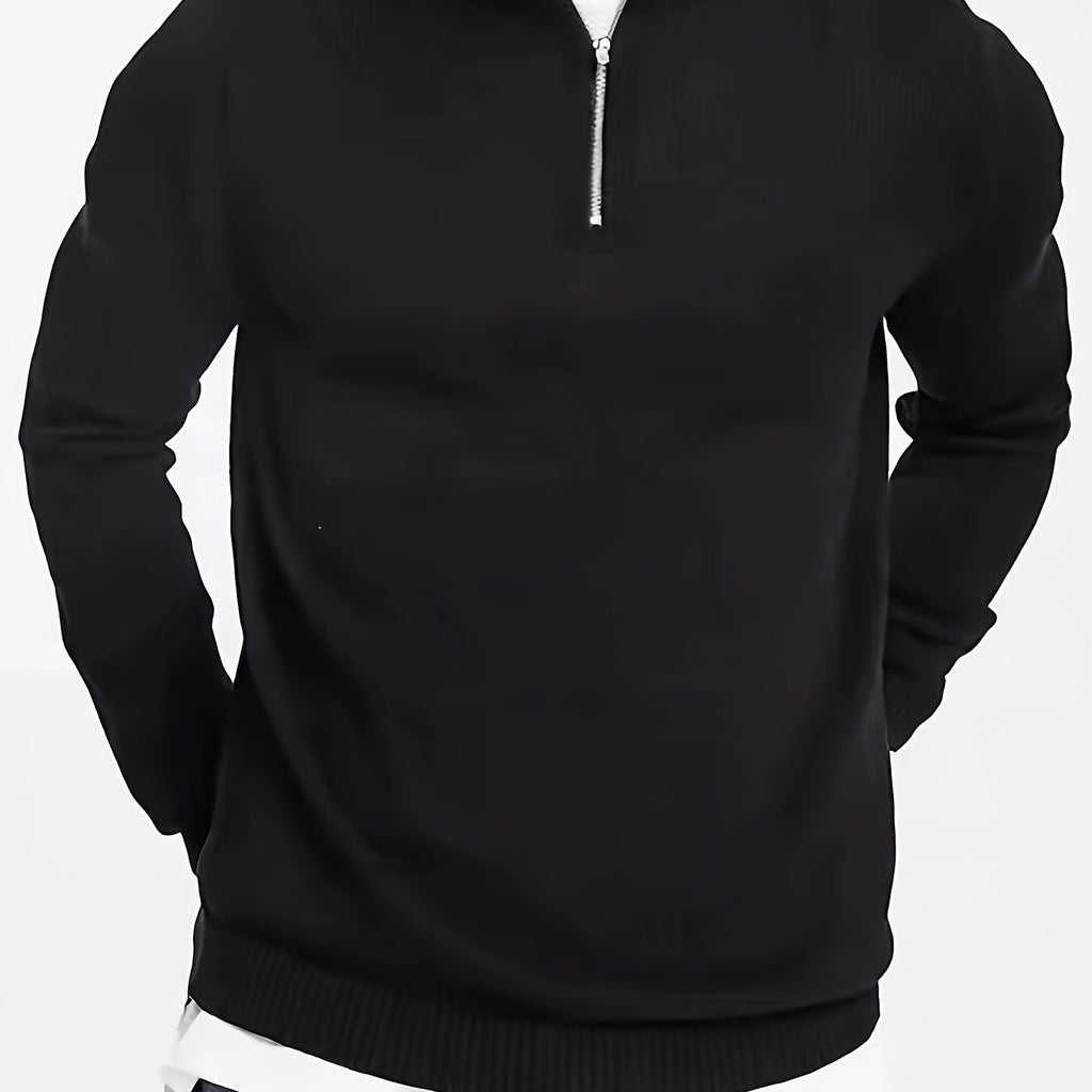 Men's High Neck Half Zip Jumper