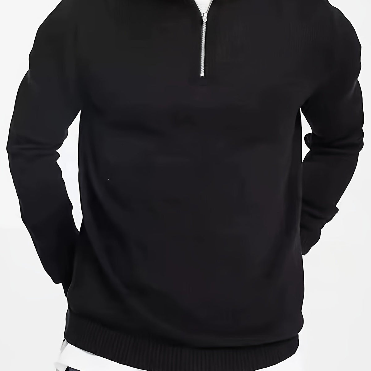 Men's High Neck Half Zip Jumper