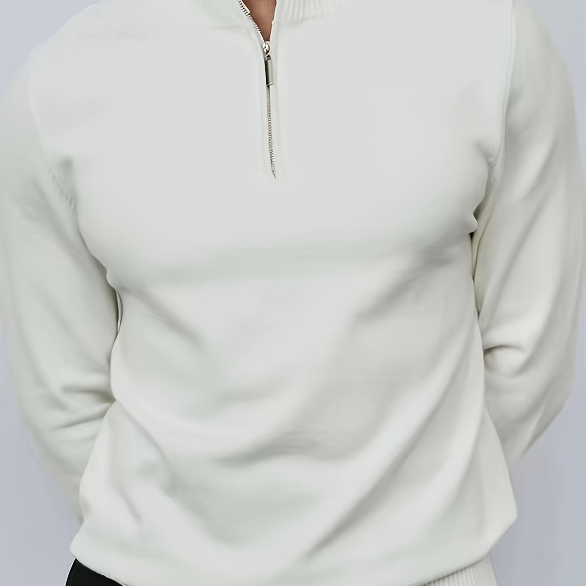 Men's High Neck Half Zip Jumper