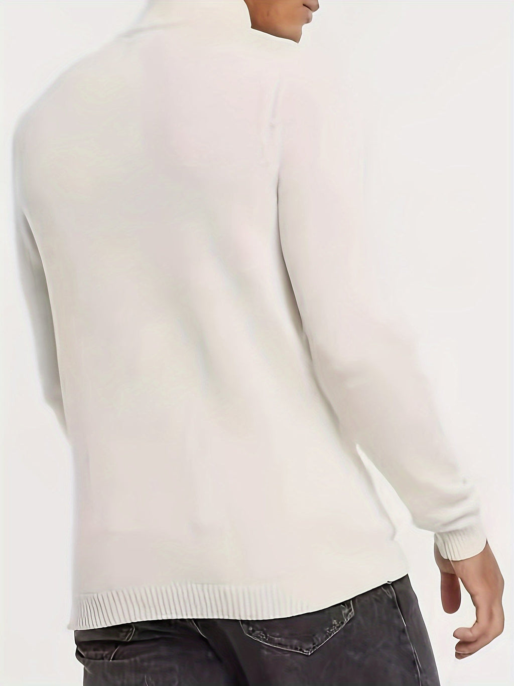 Men's High Neck Half Zip Jumper