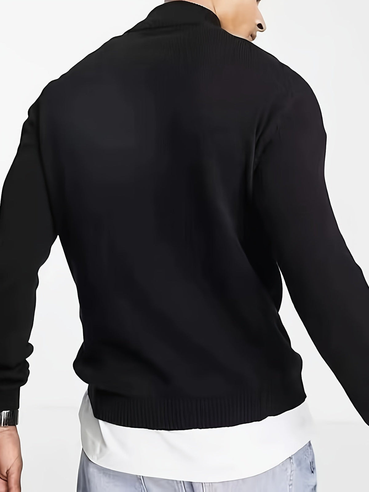 Men's High Neck Half Zip Jumper