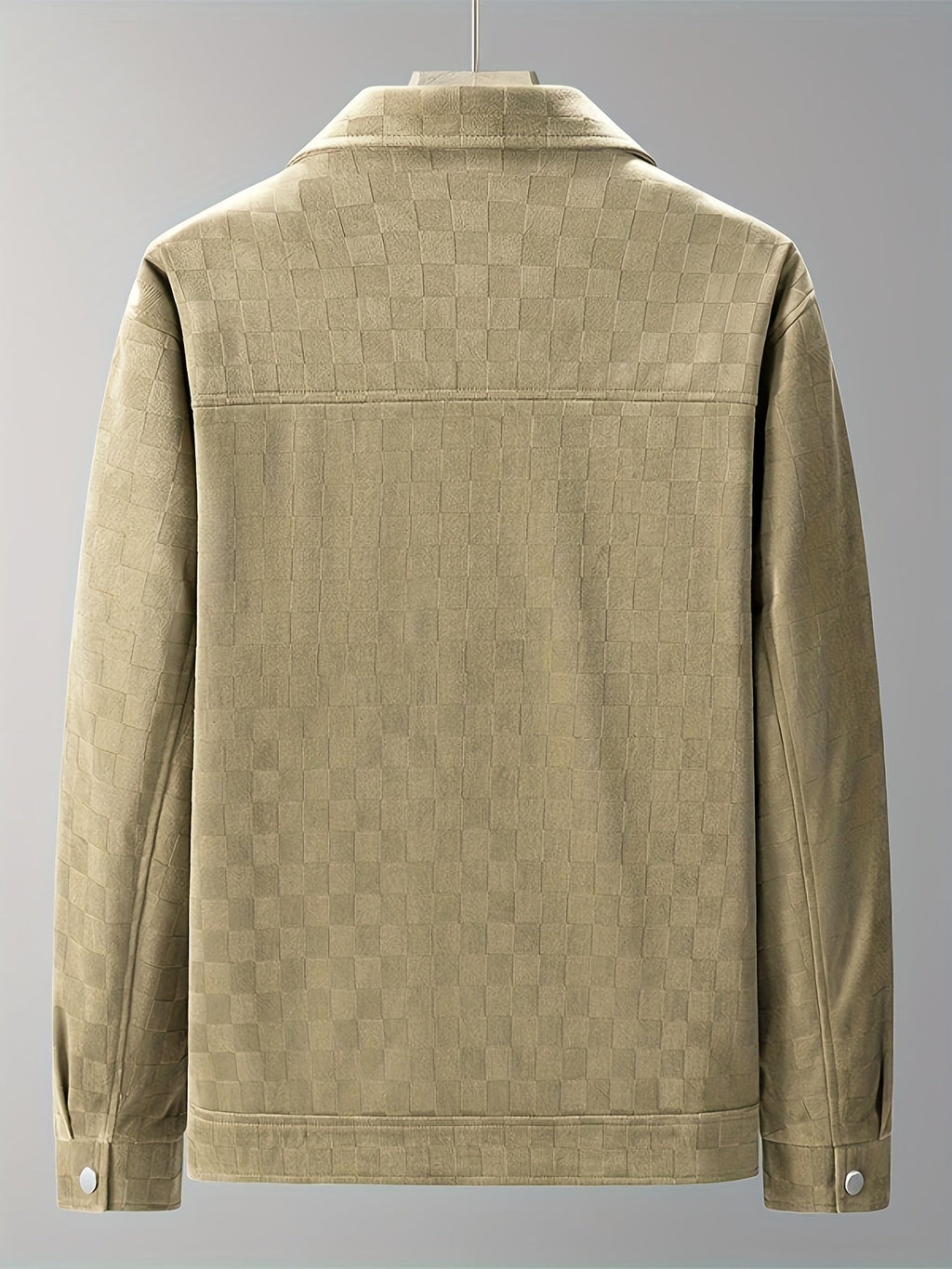Men's Snap Button Printed Utility Jacket