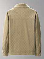 Men's Snap Button Printed Utility Jacket