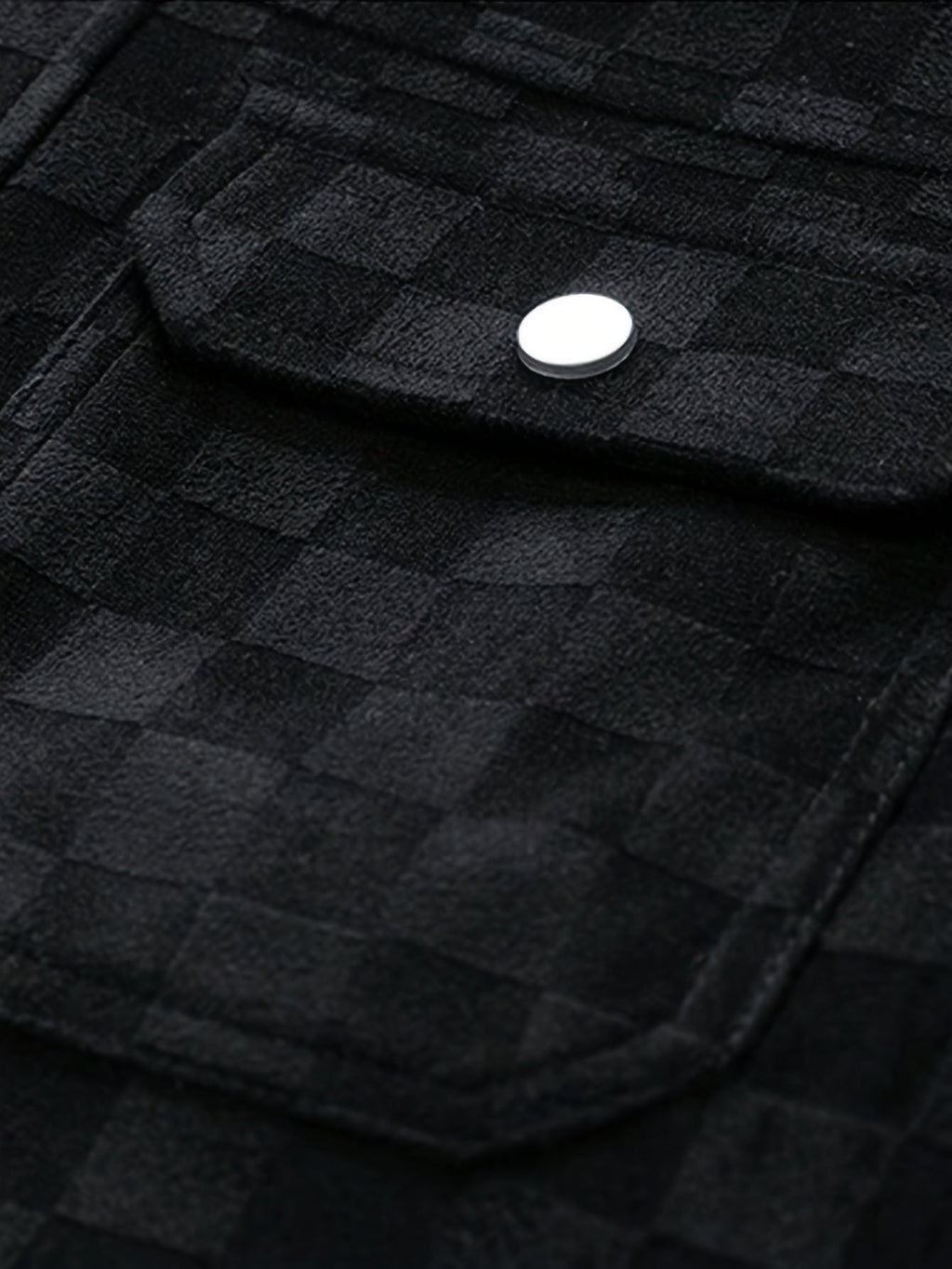 Men's Snap Button Printed Utility Jacket
