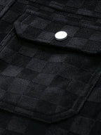 Men's Snap Button Printed Utility Jacket