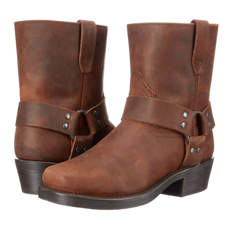 Men's Durable Western Leather Boots