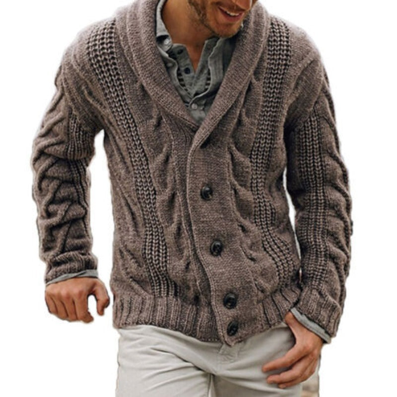 Men's Wool Button-Up Cardigan