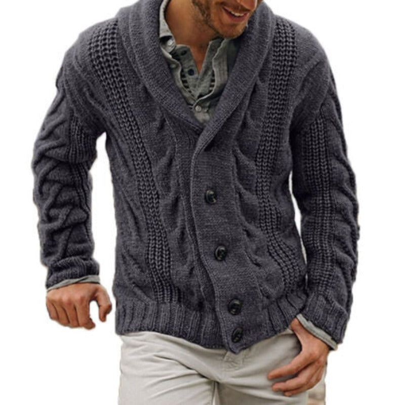 Men's Wool Button-Up Cardigan
