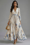 Women's Floral Pleated Maxi Dress