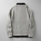 Men's Collared Button-Up Cardigan