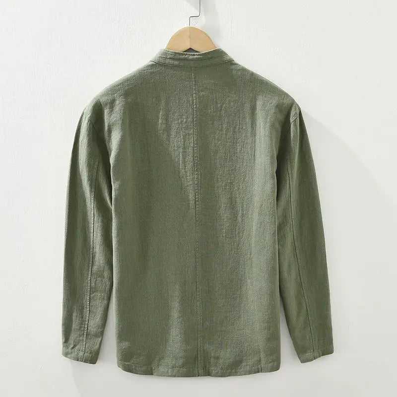 Men's Relaxed Stand Collar Overshirt