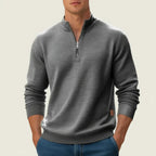 Men's Textured Quarter Zip Jumper