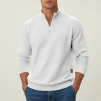 Men's Textured Quarter Zip Jumper