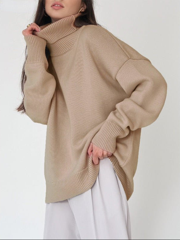 Women's Dropped-Shoulder Roll Neck Jumper