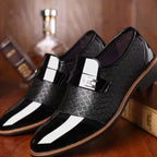 Men's Textured Buckle Loafers