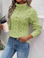 Women's Beige Cable Knit Jumper