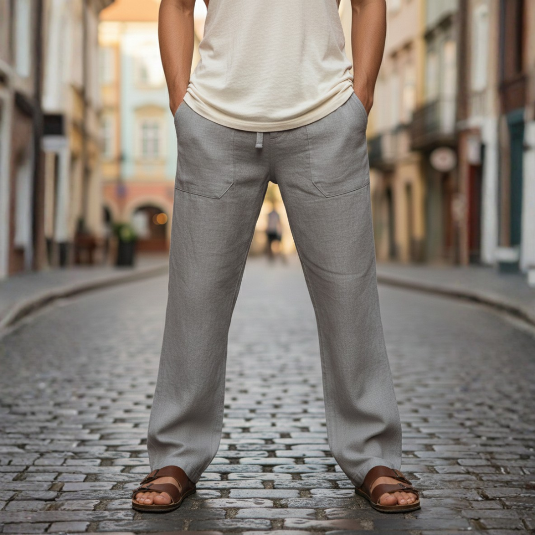 Men's Wide Leg Pull-On Trousers