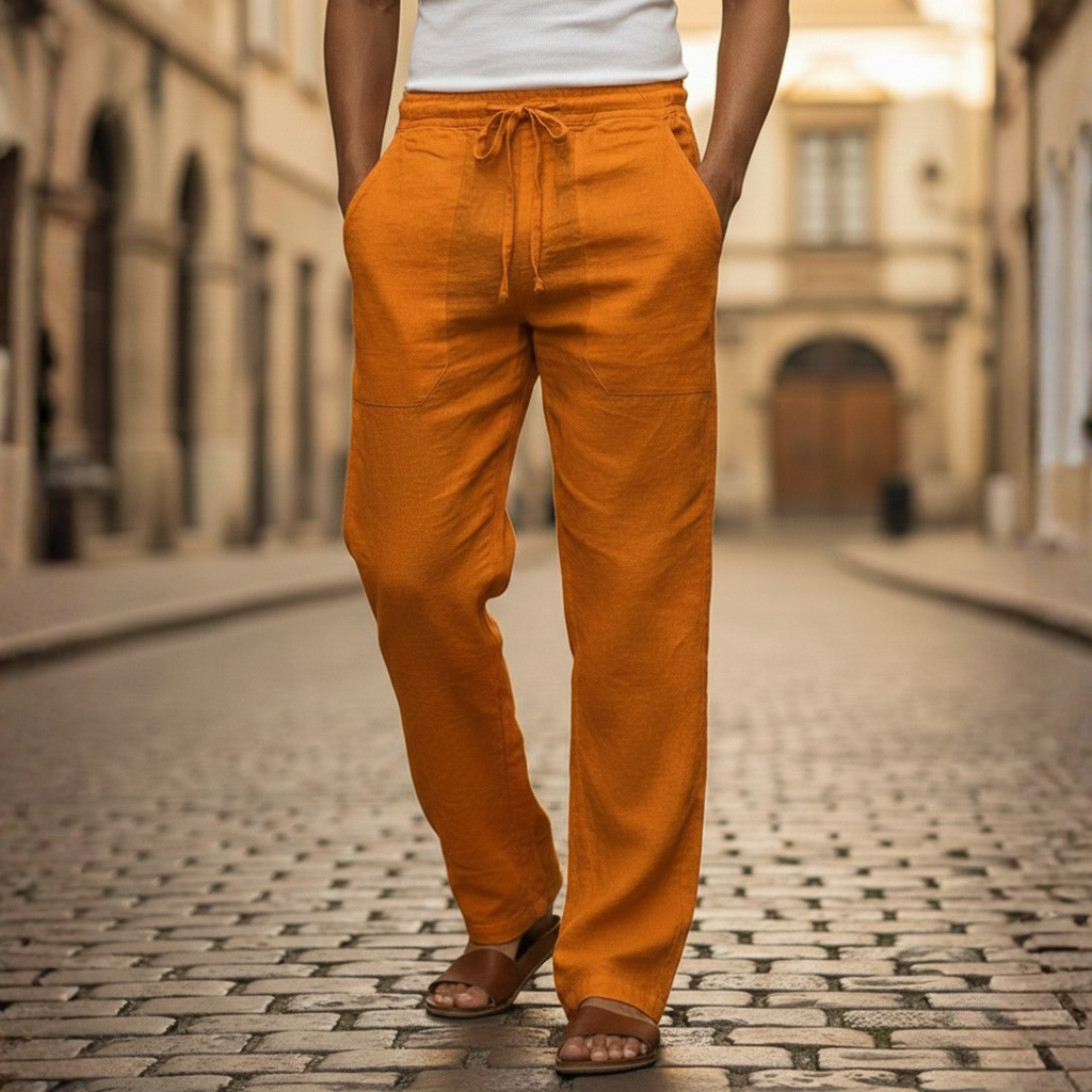 Men's Wide Leg Pull-On Trousers