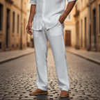 Men's Wide Leg Pull-On Trousers