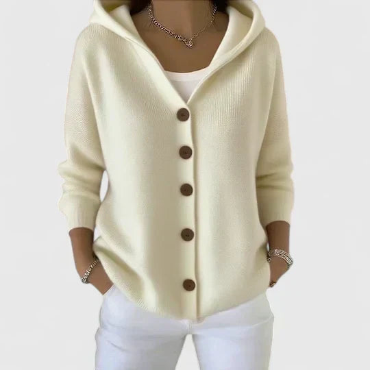 Women's Hooded Button Cardigan