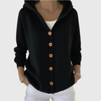 Women's Hooded Button Cardigan