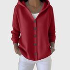 Women's Hooded Button Cardigan