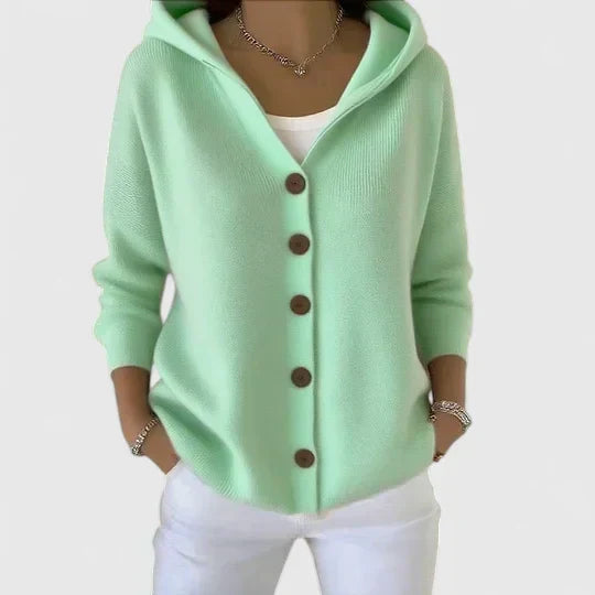 Women's Hooded Button Cardigan
