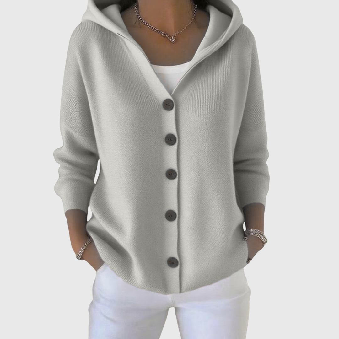 Women's Hooded Button Cardigan