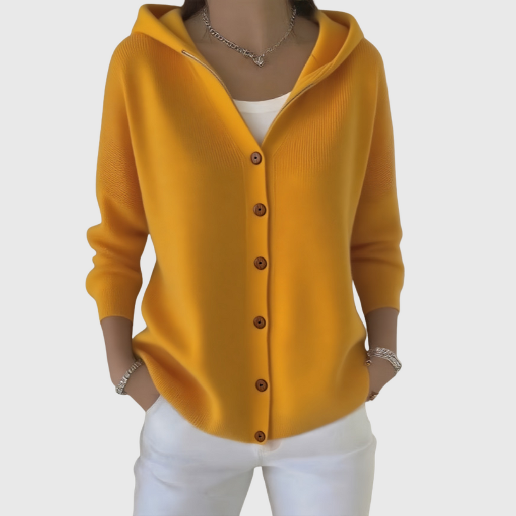 Women's Hooded Button Cardigan