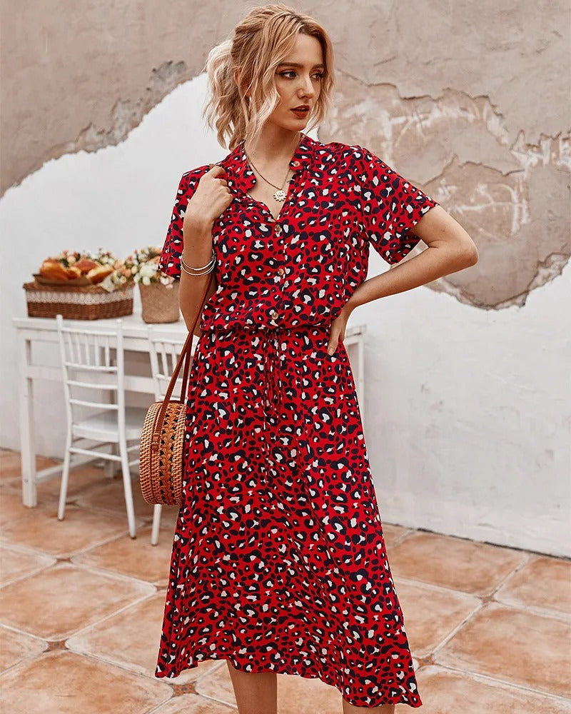 Women's Printed Midi Summer Dress
