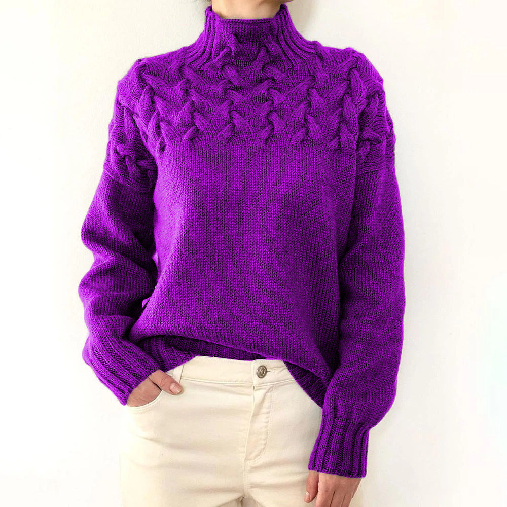 Women's Ribbed Cable Knit Jumper