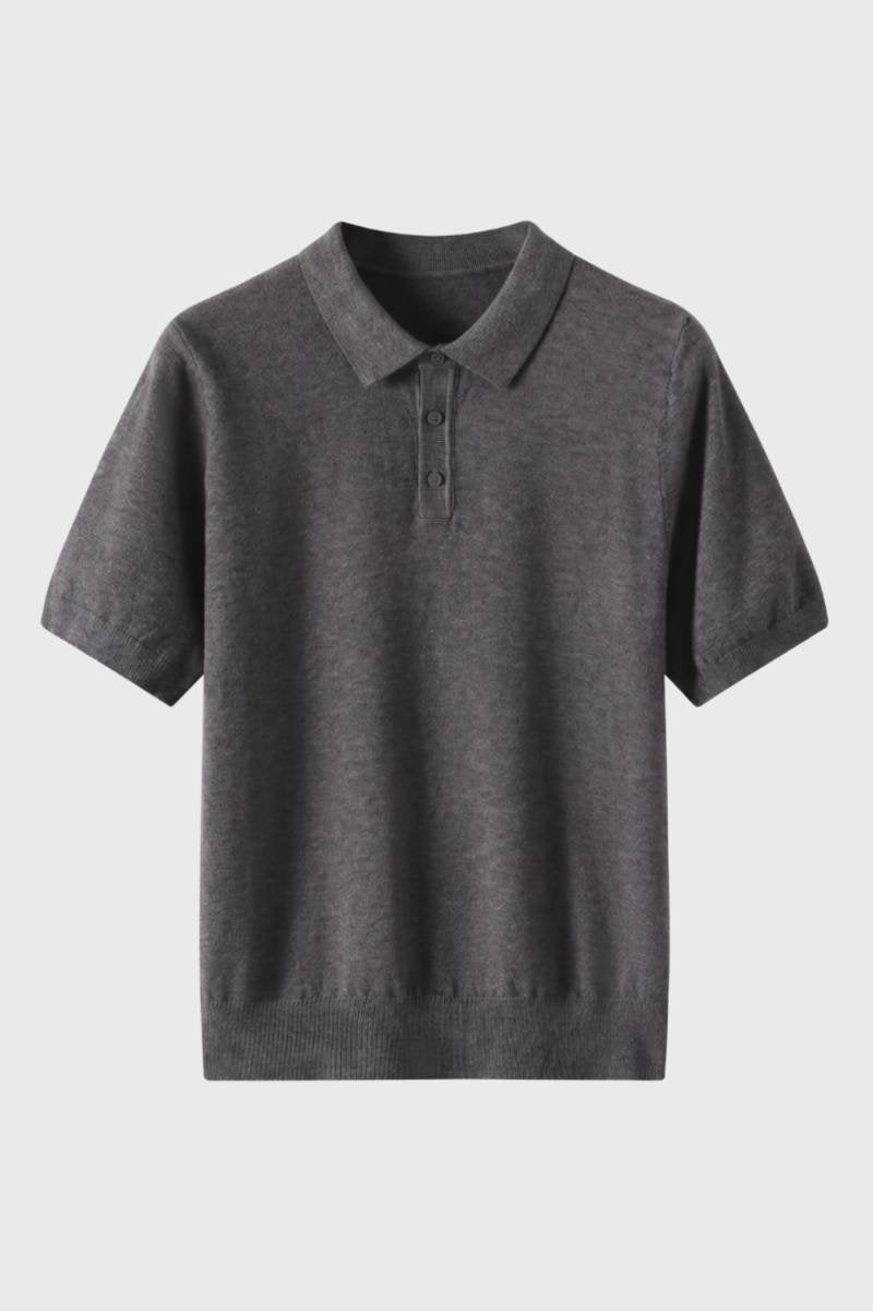 Men's Ribbed Hem Knitted Polo