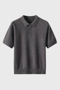 Men's Ribbed Hem Knitted Polo