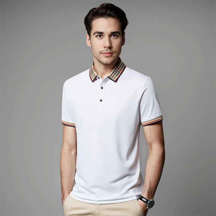 Men's Refined Contrast Collar Polo