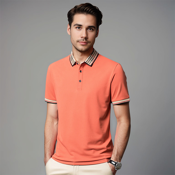 Men's Refined Contrast Collar Polo