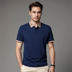Men's Refined Contrast Collar Polo