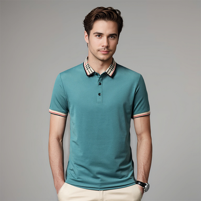 Men's Refined Contrast Collar Polo