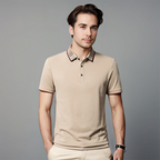 Men's Refined Contrast Collar Polo