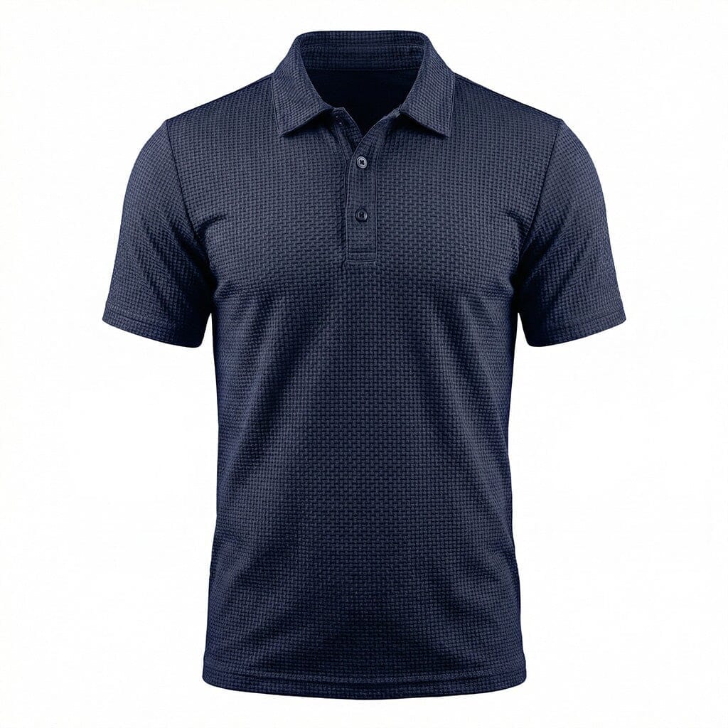 Men's Stretch Textured Polo Shirt