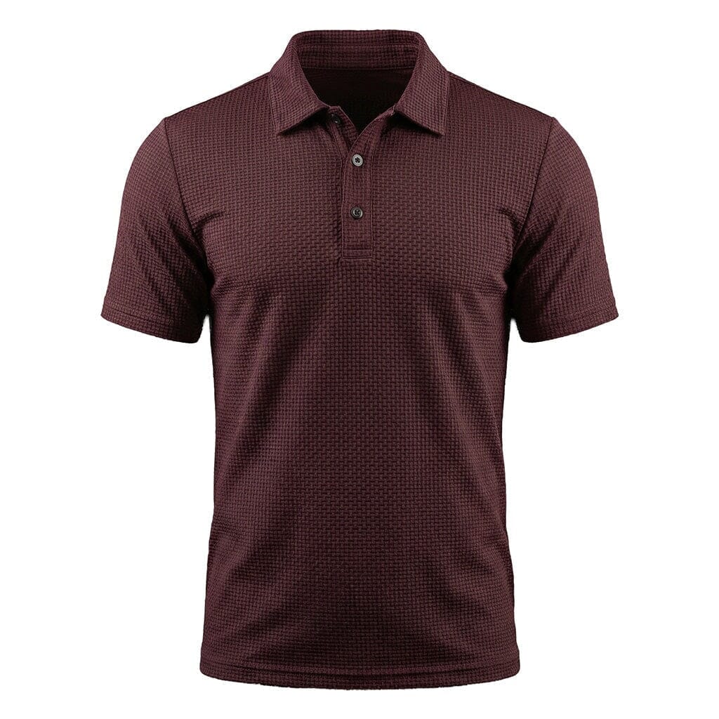 Men's Stretch Textured Polo Shirt