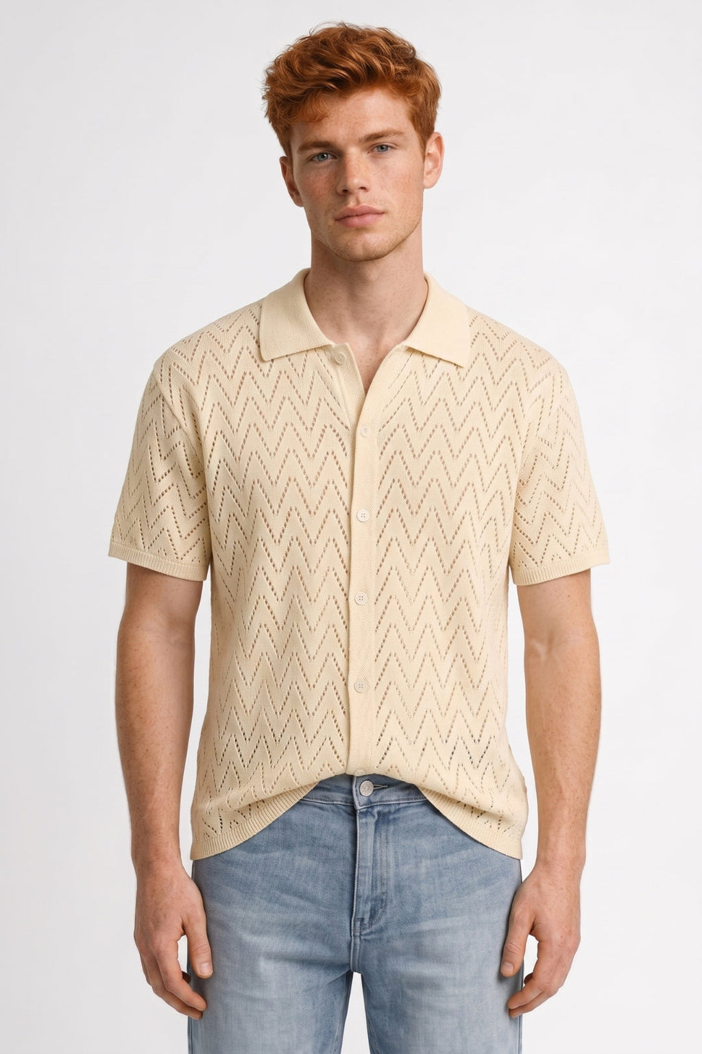 Men's Printed Knit Polo