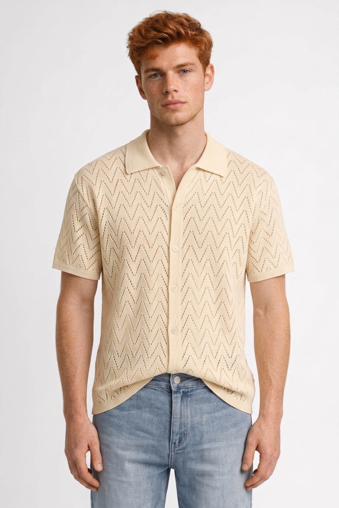 Men's Printed Knit Polo