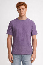 Men's Crinkle Texture Crew Neck Tee