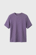 Men's Crinkle Texture Crew Neck Tee