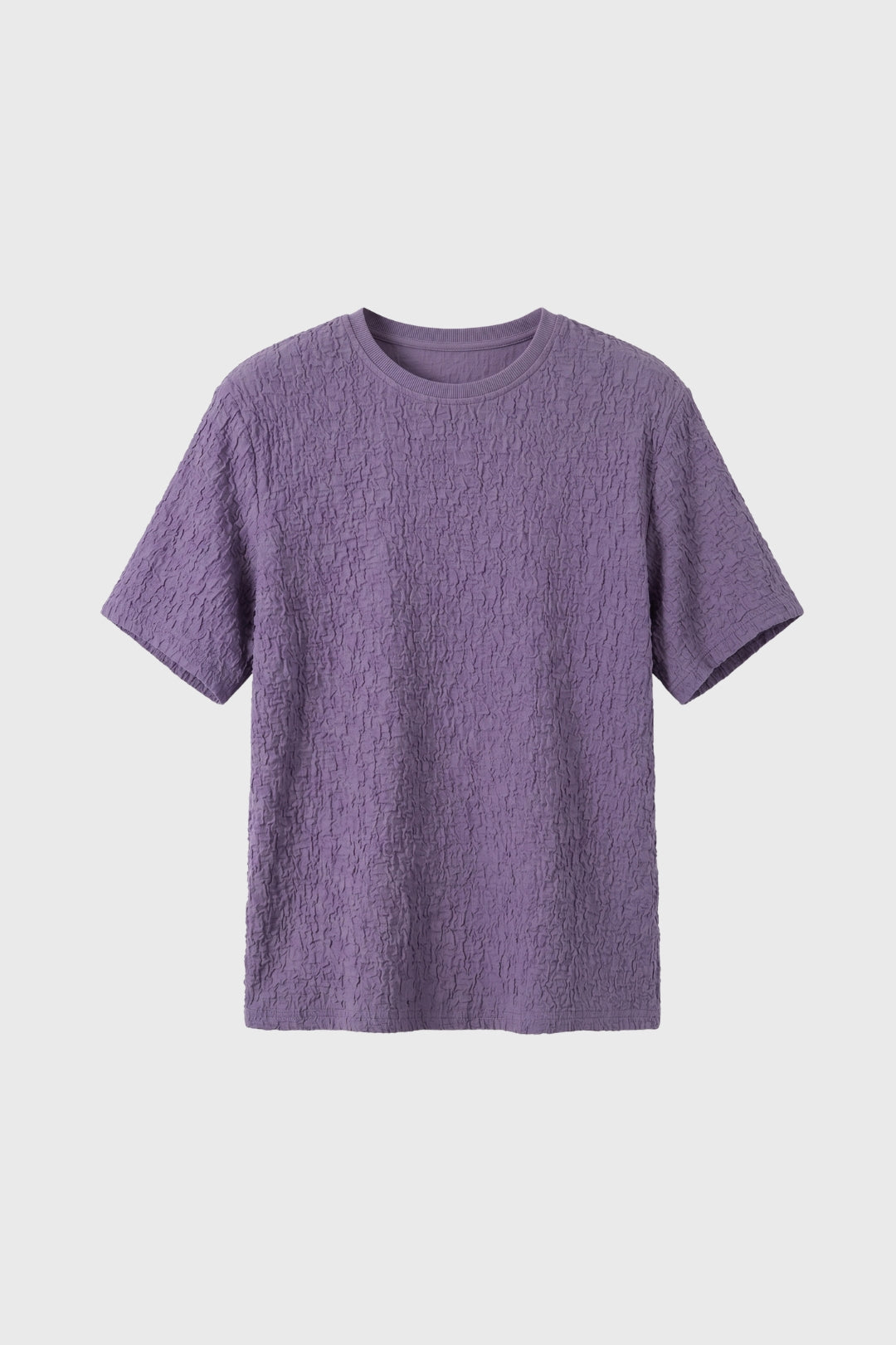 Men's Crinkle Texture Crew Neck Tee